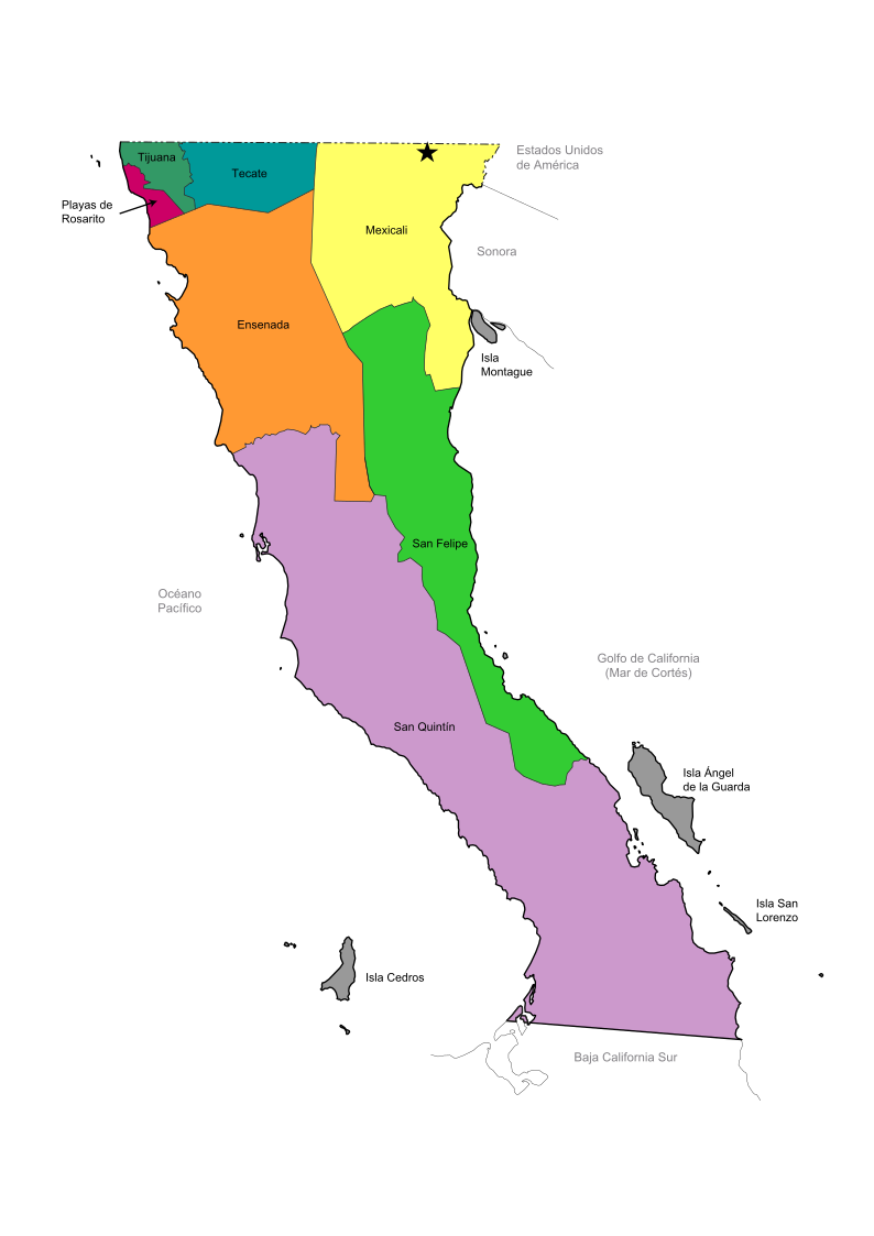 Mapa Baja California